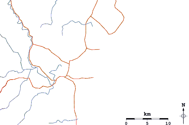 Carreteras y ríos cerca de Broulee Main Beach (S end)