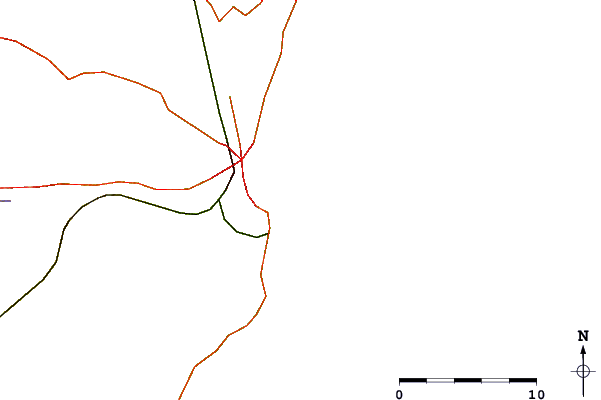 Carreteras y ríos cerca de Cabo Corrientes