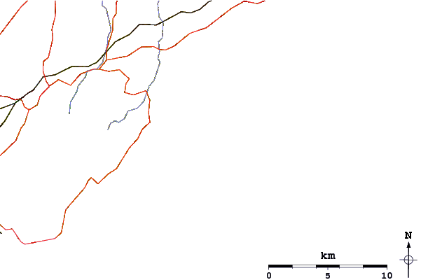Carreteras y ríos cerca de Caerhays