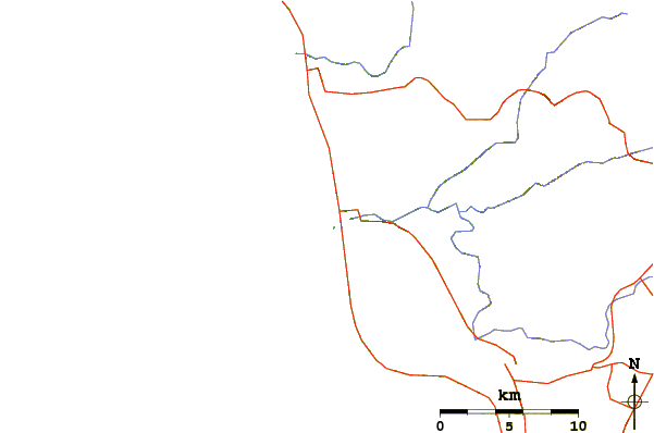 Carreteras y rÃos cerca de Campo Lopez (K-55)