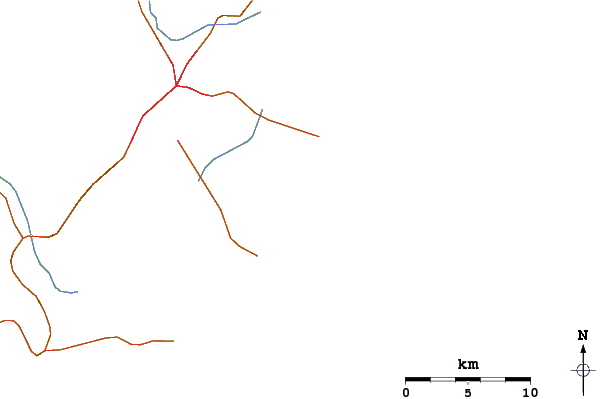 Carreteras y ríos cerca de Capao da Canoa
