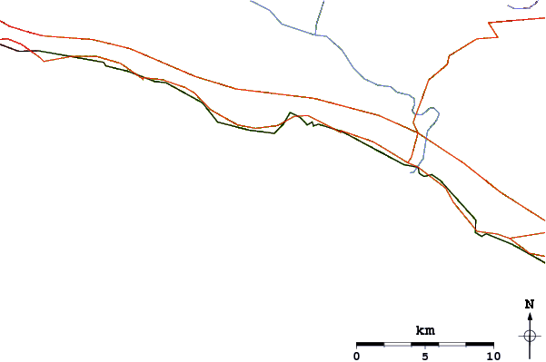 Carreteras y ríos cerca de Carillon (Paraggi Beach)