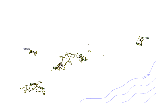 Costa alrededor de Carot Bay