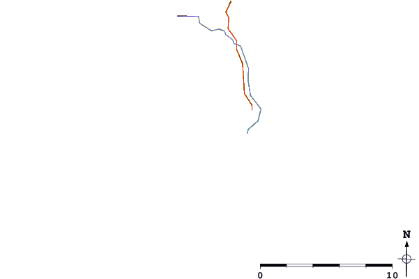 Carreteras y ríos cerca de Carskiey Bay