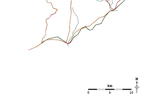 Carreteras y ríos cerca de Castletown