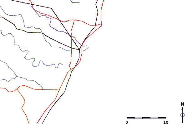 Carreteras y ríos cerca de Cave Rock
