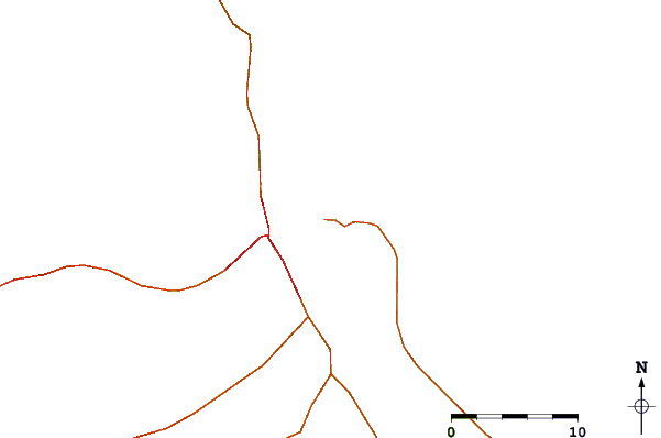 Carreteras y ríos cerca de Chocks