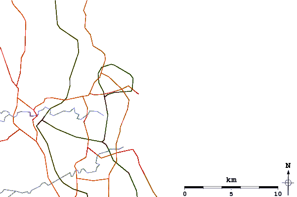 Carreteras y ríos cerca de Church Point-Newbiggin