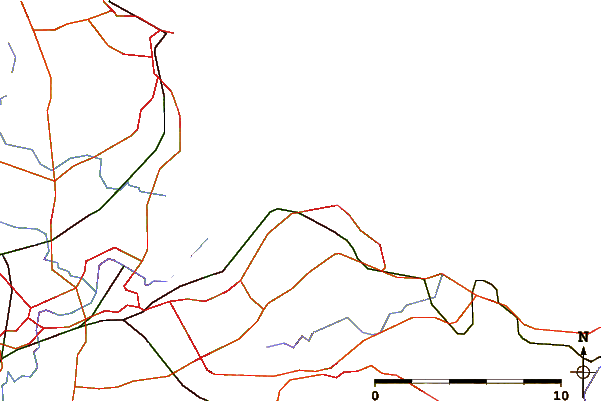 Carreteras y ríos cerca de Coatham Sands