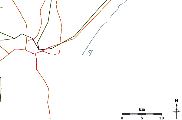 Carreteras y ríos cerca de Columbia St
