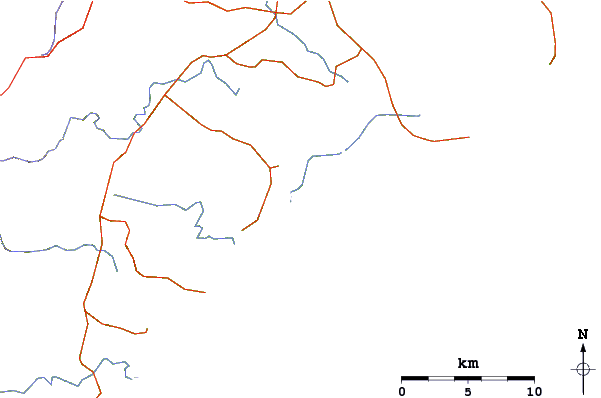 Carreteras y ríos cerca de Coneeleys Reef