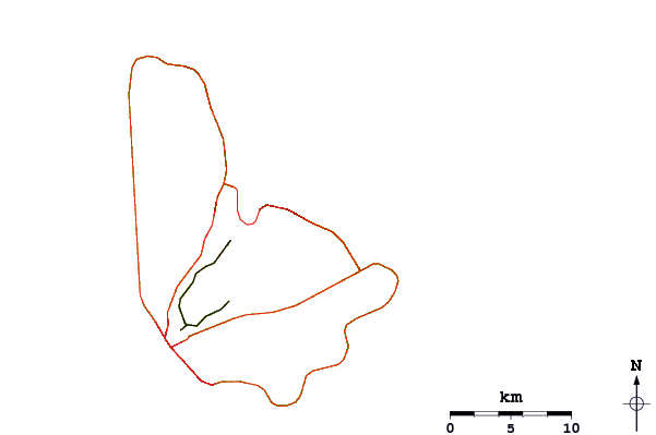 Carreteras y ríos cerca de Congor BAY