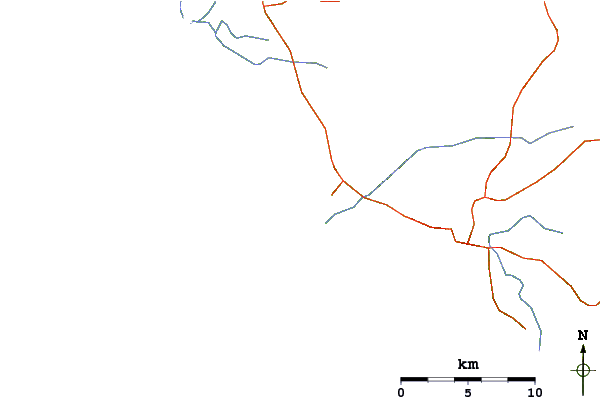 Carreteras y ríos cerca de Conil de la Frontera