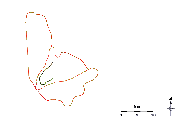 Carreteras y ríos cerca de Conset Point