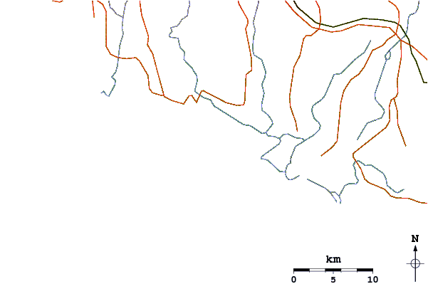 Carreteras y ríos cerca de Costa del Sol