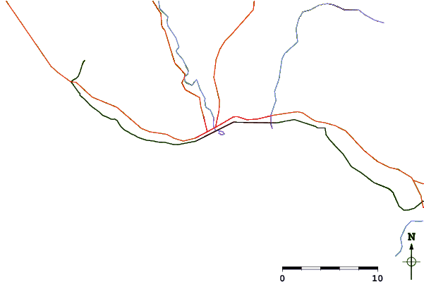 Carreteras y ríos cerca de Cowells Cove