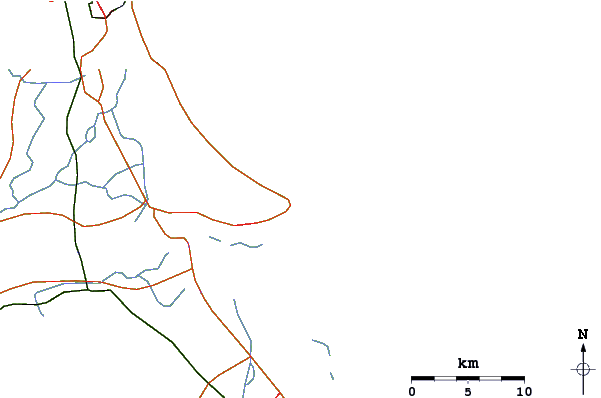 Carreteras y ríos cerca de Cue Dai Beach