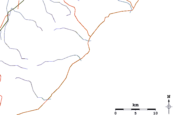Carreteras y ríos cerca de Cumberland River