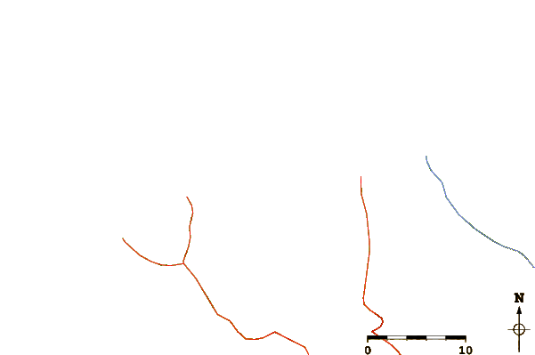 Carreteras y ríos cerca de Cuyagua