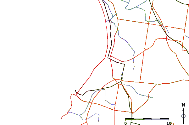 Carreteras y ríos cerca de D Bay