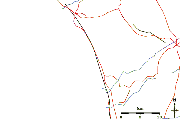 Carreteras y ríos cerca de D Street
