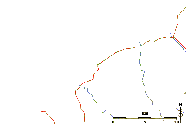 Carreteras y ríos cerca de Dalbeg (Lewis)