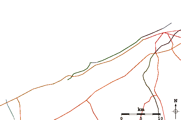 Carreteras y ríos cerca de Dar Bouazza (La Bobine)