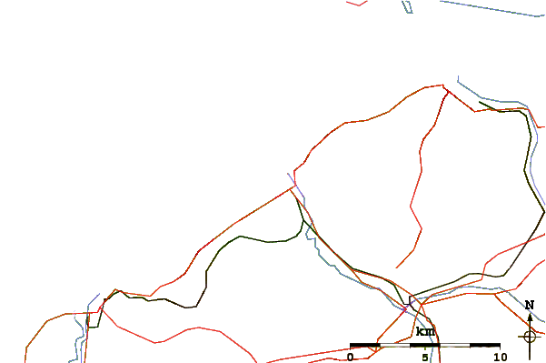 Carreteras y ríos cerca de Deauville