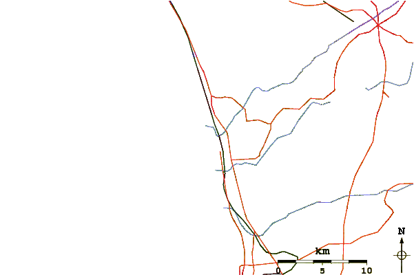 Carreteras y ríos cerca de Del Mar Beach