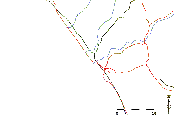 Carreteras y ríos cerca de Del Mar Jetties