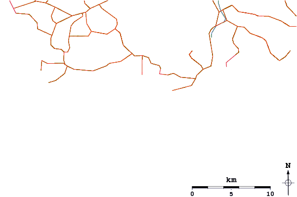 Carreteras y ríos cerca de Dinner Plates