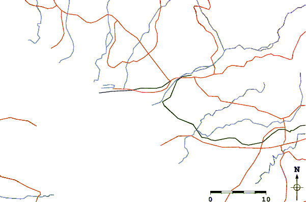 Carreteras y ríos cerca de Dona Ana