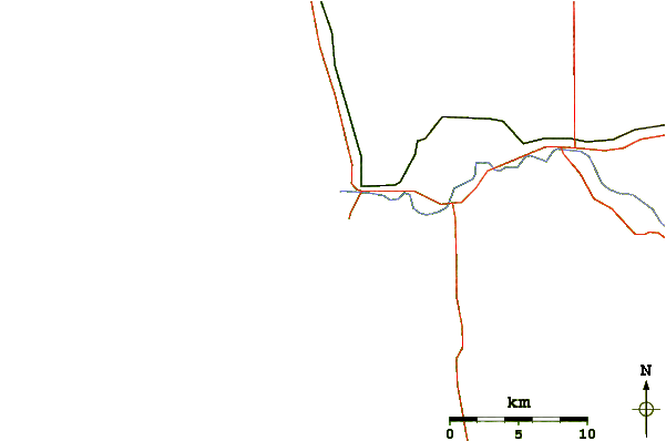 Carreteras y ríos cerca de Dongara-Port Denison