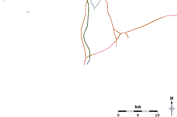Carreteras y ríos cerca de El Barco