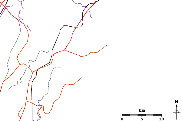 Carreteras y ríos cerca de Elouera (Cronulla)