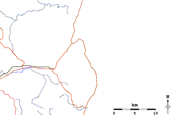 Carreteras y ríos cerca de 4 Mile Beach and Point