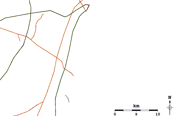 Carreteras y ríos cerca de Fox Hill Point