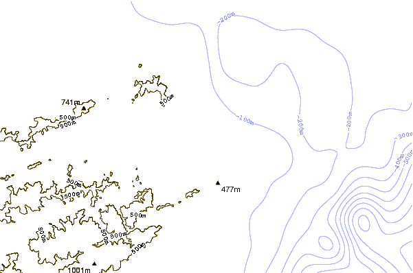 Costa alrededor de Fulung Beach