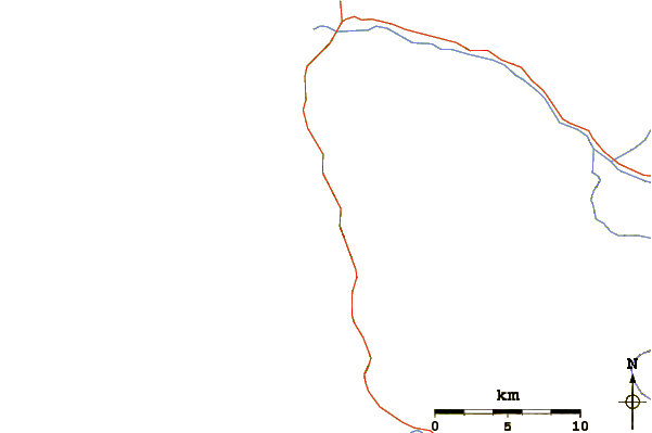 Carreteras y ríos cerca de Garrapata