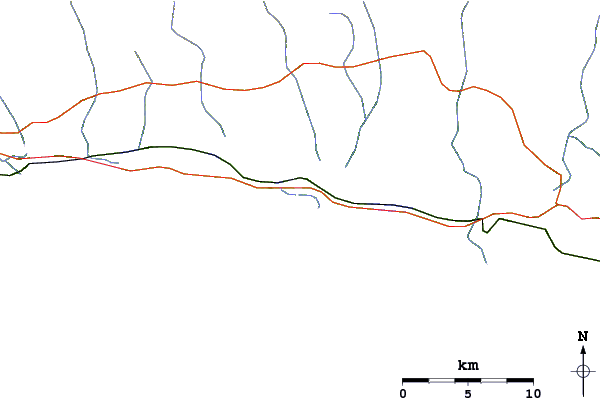 Carreteras y ríos cerca de Gerickes Point