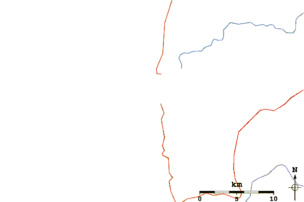 Carreteras y ríos cerca de Gold Beach/South Park/Hunter Creek