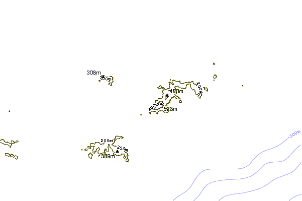 Costa alrededor de Great and Little Carrot Bays