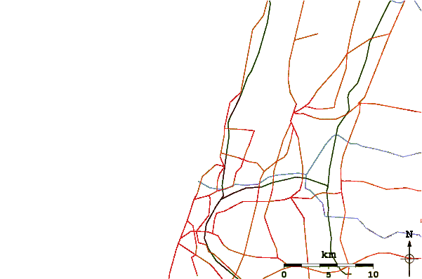 Carreteras y ríos cerca de Haambatia (Herzliya)