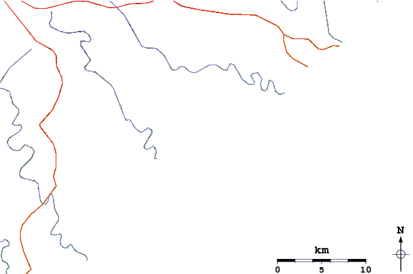 Carreteras y ríos cerca de Haga-Haga