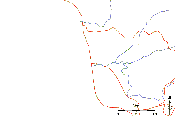 Carreteras y ríos cerca de Halfway House