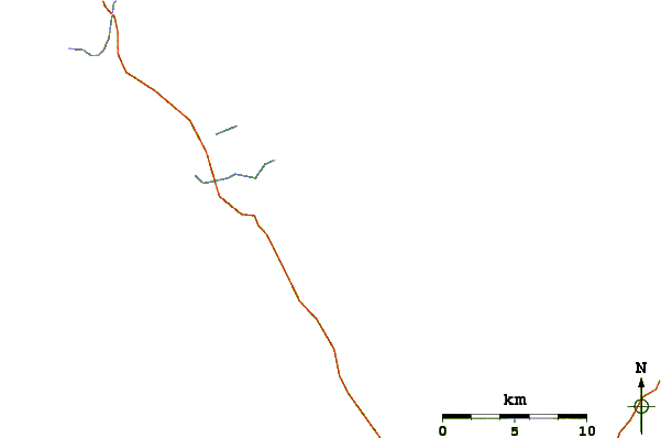 Carreteras y ríos cerca de Henderson Bay