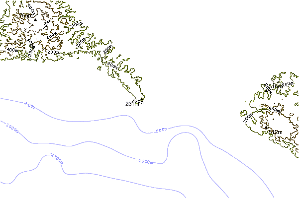Costa alrededor de Hog Hole