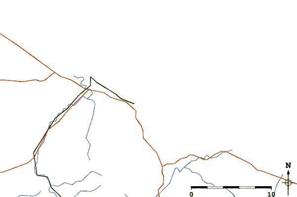 Carreteras y ríos cerca de Hoko River Kydaka