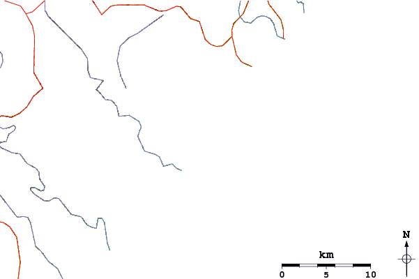 Carreteras y ríos cerca de Hole-in-the-Wall
