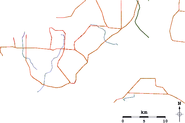 Carreteras y ríos cerca de Honeysuckle Point